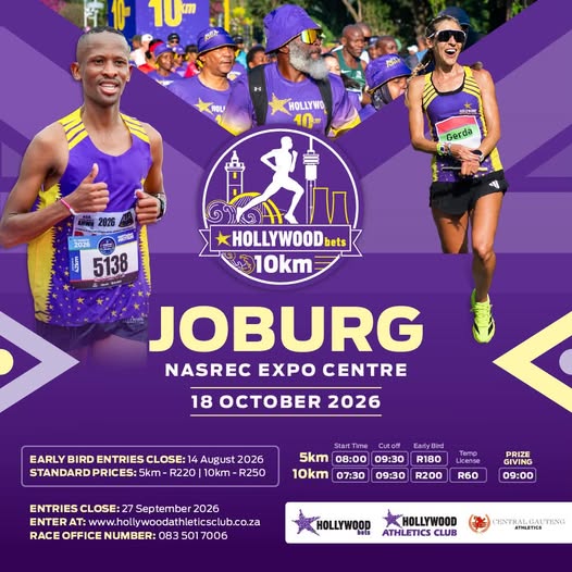Hollywoodbets Joburg 10km poster